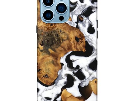 iPhone 14 Pro Max Wood Live Edge Phone Case - Elias (Black & White, 747201) Fashion