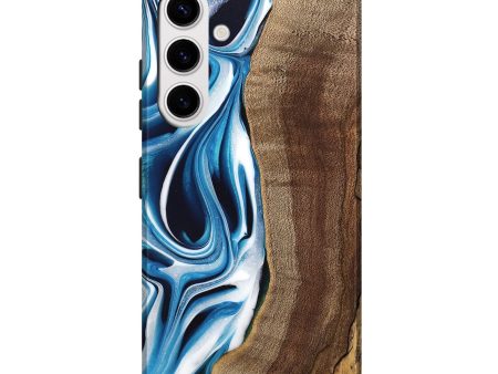 Galaxy S25 Plus Wood Live Edge Phone Case - Abel (Blue, 745714) Online