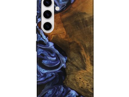 Galaxy S25 Plus Wood Live Edge Phone Case - Antone (Blue, 746587) For Cheap